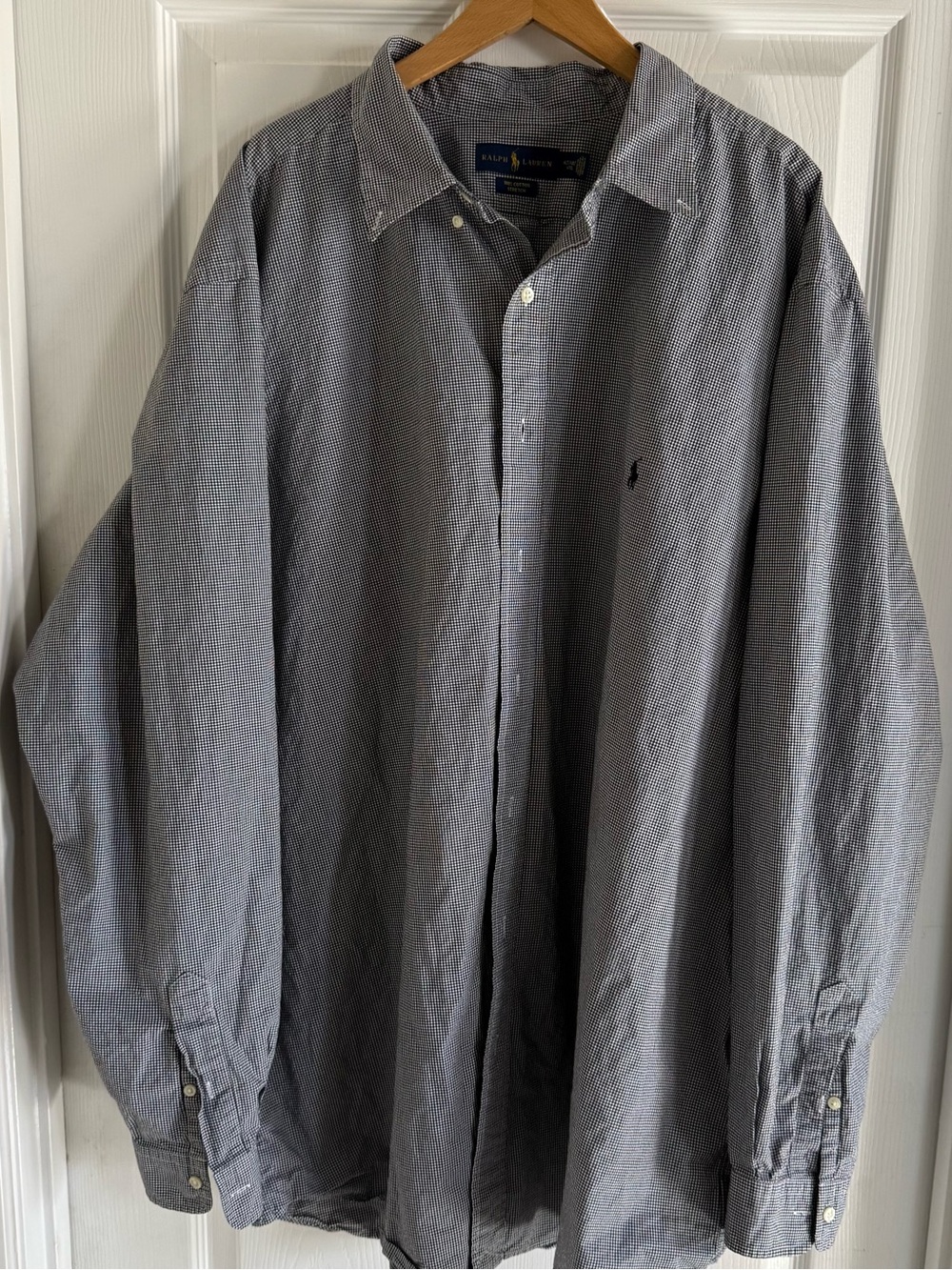 black and white checkered ralph lauren button down